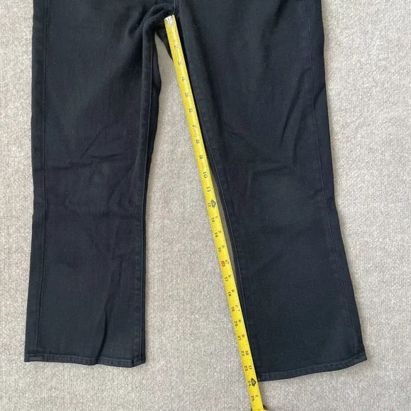 L'Agence Jeans Womens 27 Black Cropped Bootcut Stretch Denim Pants Designer - Picture 8 of 11